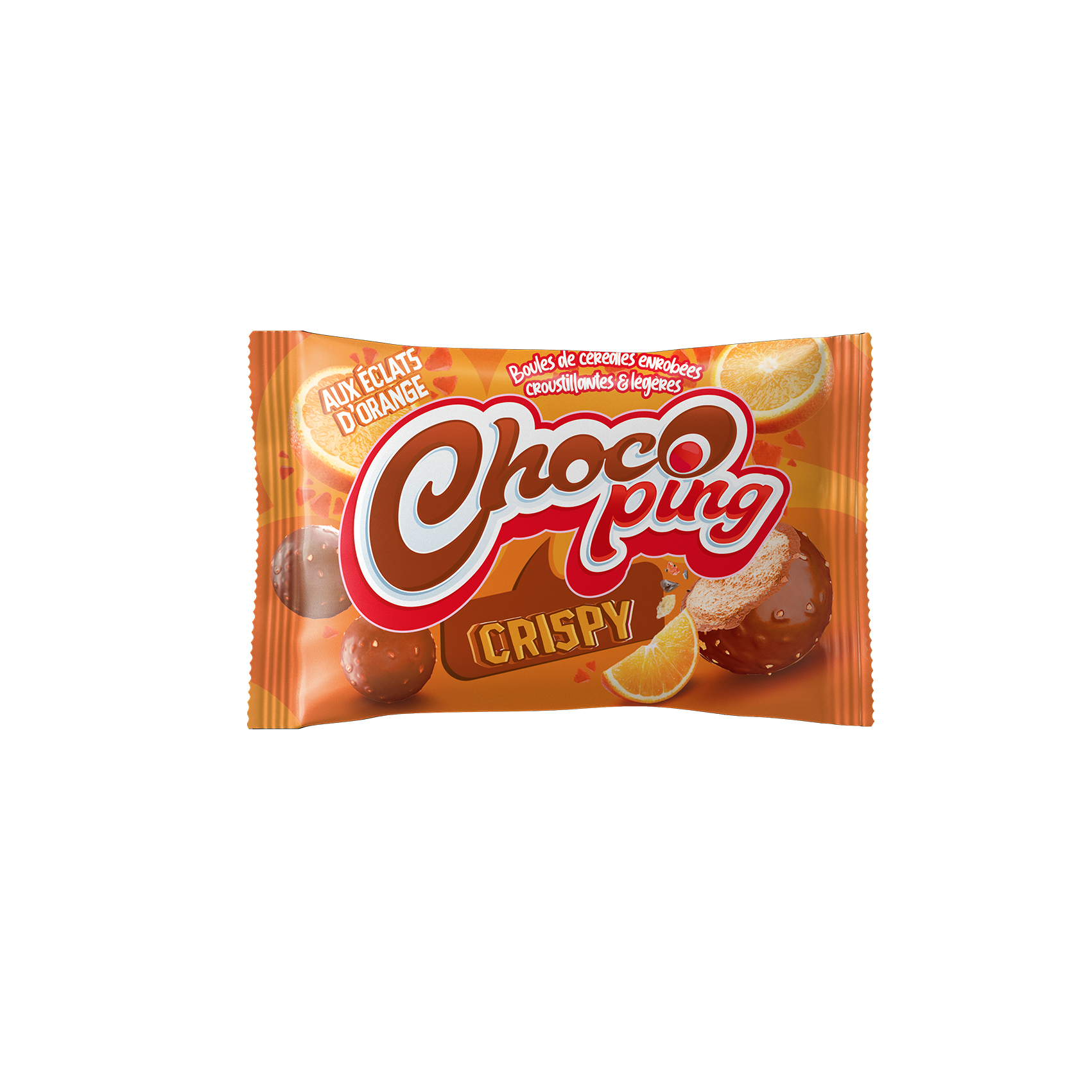 Chocoping Orange 30 GR: 8 présentoirs de 15 sachets 