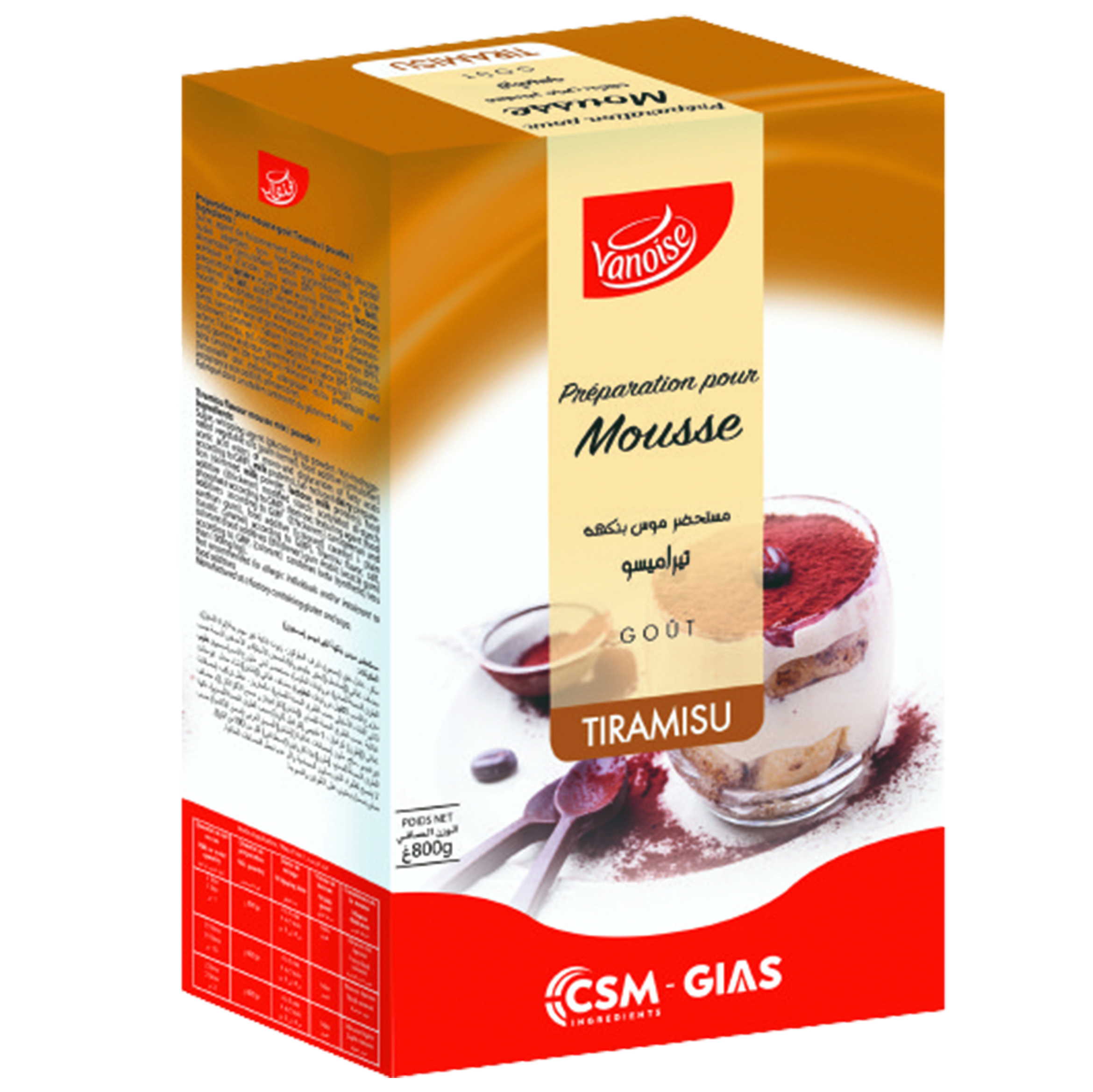 Préparation pour mousse tiramisu 800 g 