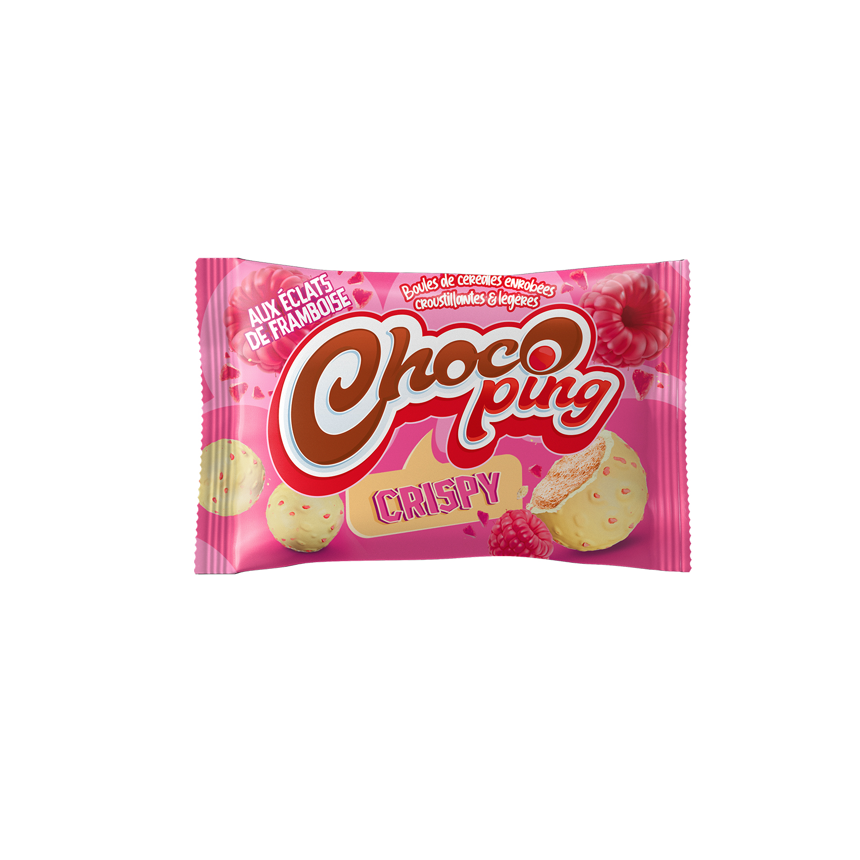 Chocoping Framboise 30 GR : 4 présentoirs de 15 sachets